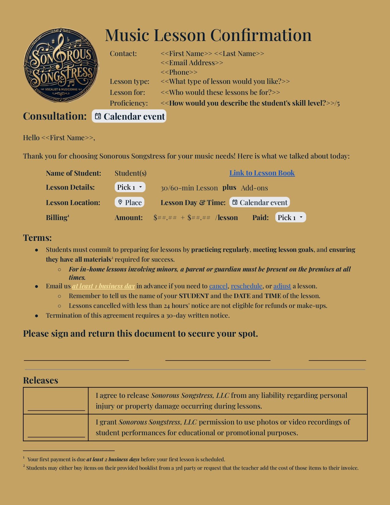 Music Lesson Confirmation page 0001
